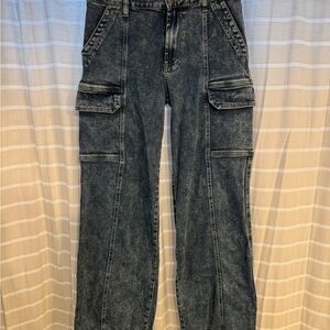 Kut from the Kloth dark wash Jodi Wide Leg Cargo Jeans